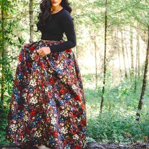 Alice and Olivia floral ball gown skirt